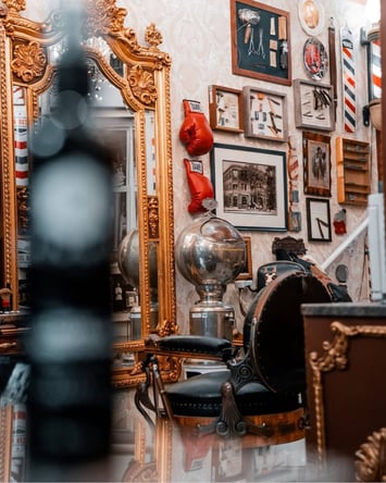 Barber Chair for rent in historical Barber Shop UES