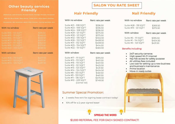 Salon Suites at Grand St Seattle – Built-In Client Base | 30% Off May Move-In