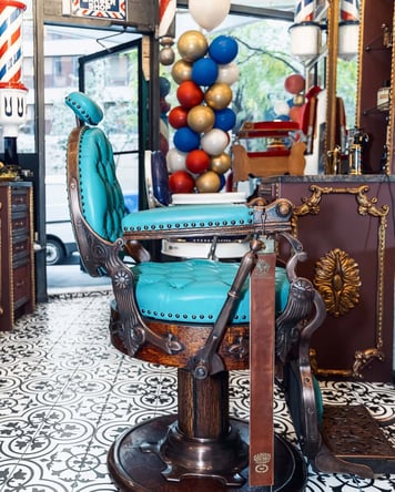 Barber Chair for rent in historical Barber Shop UES