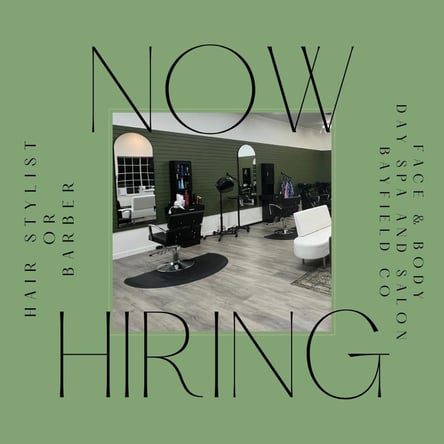 Prime Hair Stylist/Barber Chair Rental in Bayfield, CO – $600/Month