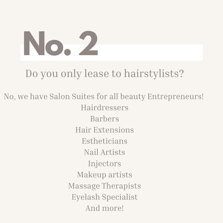 Salon Suites for Lease