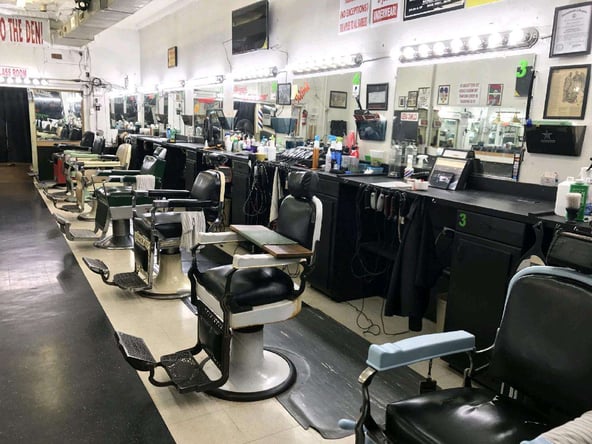 Barber chair booth rental