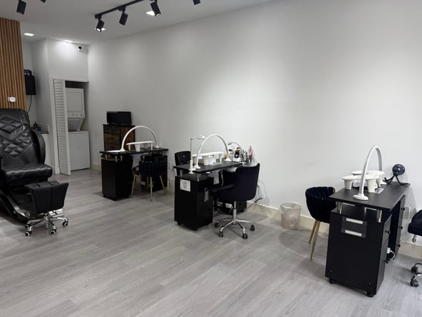 Nail Tech Stations for Rent in Luxury Coconut Grove Salon, Miami