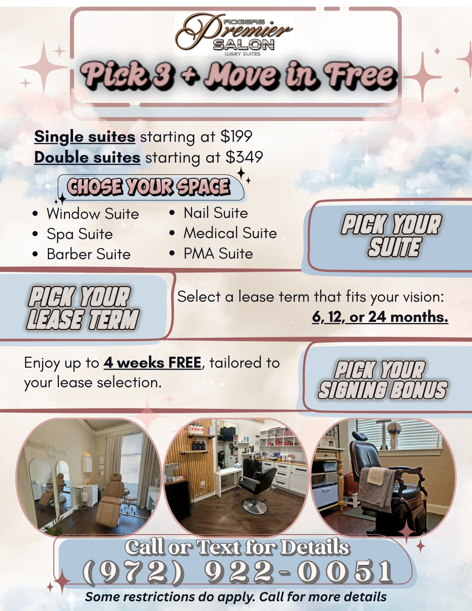 MOVE IN FREE – Luxury Salon Suites in the Heart of Flower Mound