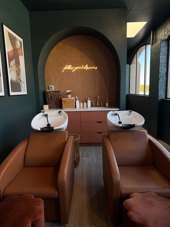 Private Salon Rental, 2 chair, 2 shampoo bowls