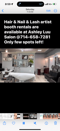 Hair/ nails/ lashes station rental