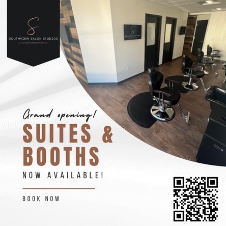 Salon Booths Available for Lease $125 per week for the first 26 Weeks