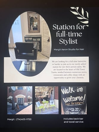 Prime Salon Station in Historic Old Town Tustin Storefront