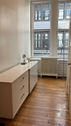 Chic Bright Private Studio NoHO: Suite with Chair and Secondary Room