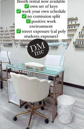 Nail technician booth rental