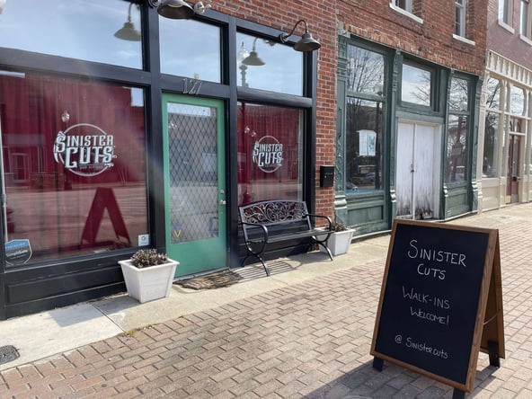 Booth for rent in horror themed barbershop/salon