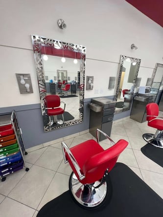 Booth space for hairdressers/stylist