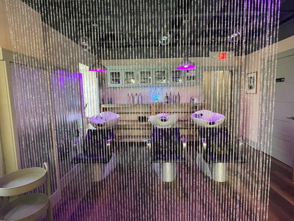 Modern meets down to earth organic themed hair salon :booth rental