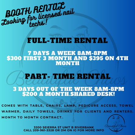 Booth rental