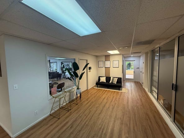 Salon with plumbing available now. $795 mo. Private with reception and HC bathroom