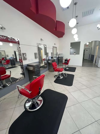 Booth space for hairdressers/stylist