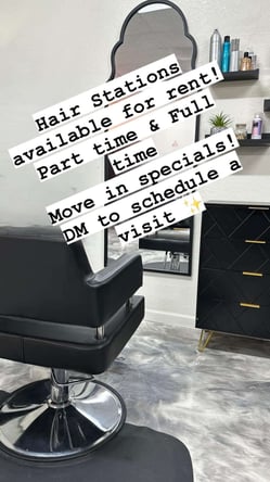 Salon Stations and rooms Available