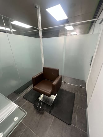 Newly reopened hair and nail salon with booths available for rent