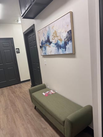 Salon Suites, private room, shared common area