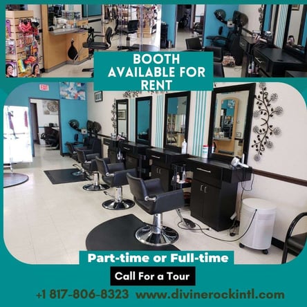 Salon Rooms And Booth Available For Rent . ☆☆☆☆☆ 5 Star Rating !
