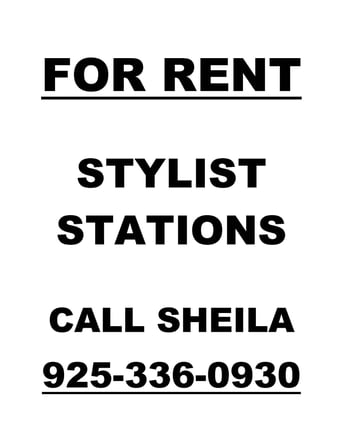20% OFF FULL-TIME rentals 10% OFF PART-TIME rentals Salon – Private room or Station rentals available