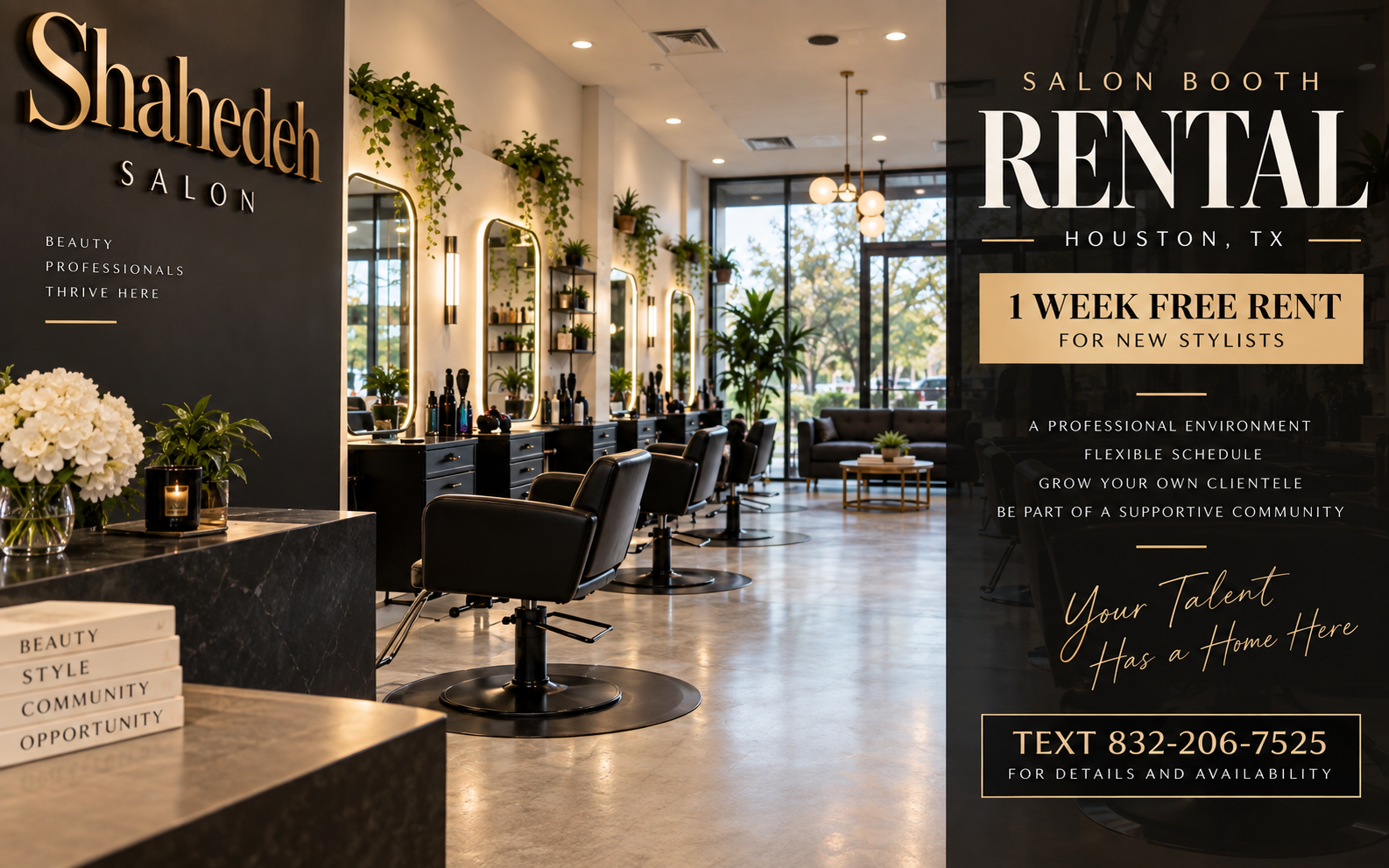 Shahedeh Salon: Professional Chair Rental for Houston Beauty Pros