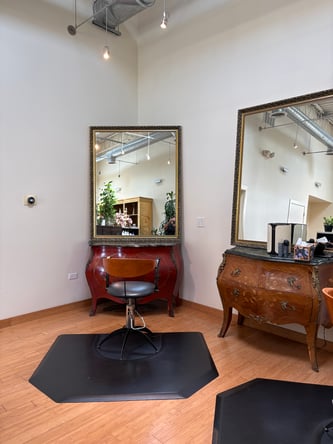 Bright Styling Chair for Rent in Westmont — Natural Light & High Ceilings!