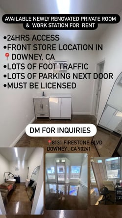 Room for rent Downey Location