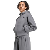 adidas Cropped Hooded Jacket Women Grey