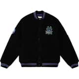 Mitchell and Ness NBA Milwaukee Bucks Heavyweight Wool Varsity Chaqueta Negro