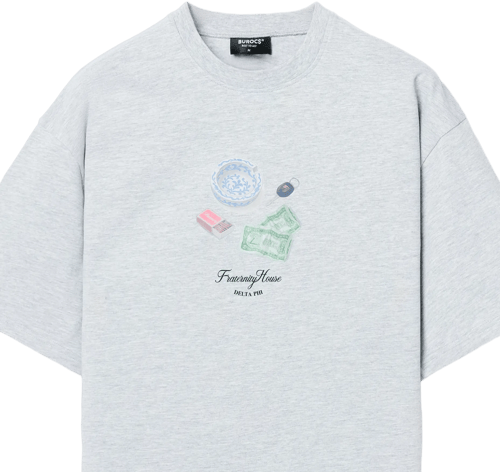 Burocs Oversize Still Life Camiseta de manga corta Gris — photo 5