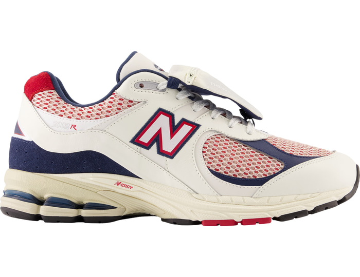 New Balance 2002R herensneaker wit, blauw, rood, bruin, grijs, beige en zilver
