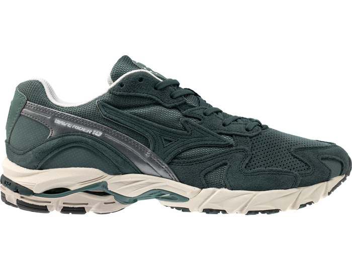 Mizuno Wave Rider 10 herensneaker groen
