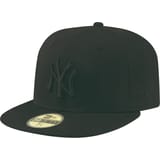 New Era MLB New York Yankees Black on Black 59Fifty Fitted Gorra Negro