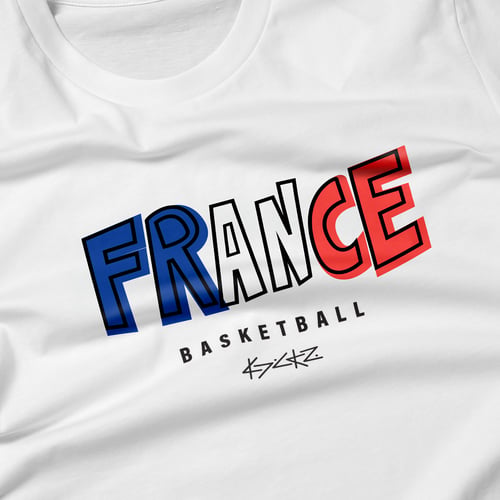 Kickz France Basketball Camiseta de manga corta Blanco — foto 3