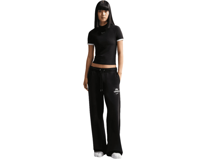 Nike Womens Fitted Short Sleeve Top, Black, Size S, Women