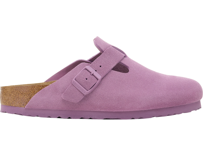 Birkenstock+Boston+Suede+Leather+Femmes+Violet