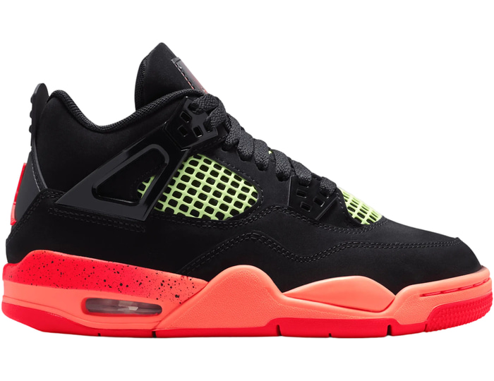 Jordan Air Jordan 4 Retro Gs Schwarz InfraRot 23 Kinder Schwarz