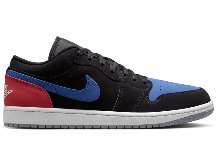 Jordan 1 Low Men's Sneakers - Black - Size 7.5 - Leather