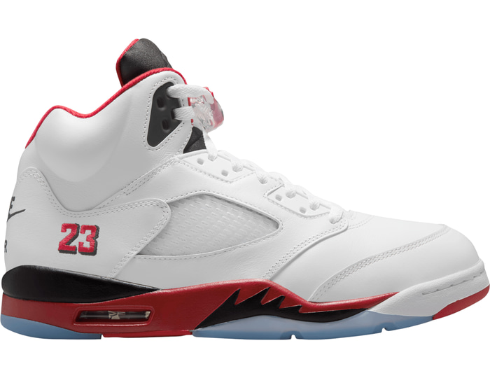 Jordan Air Jordan 5 herensneaker rood en wit