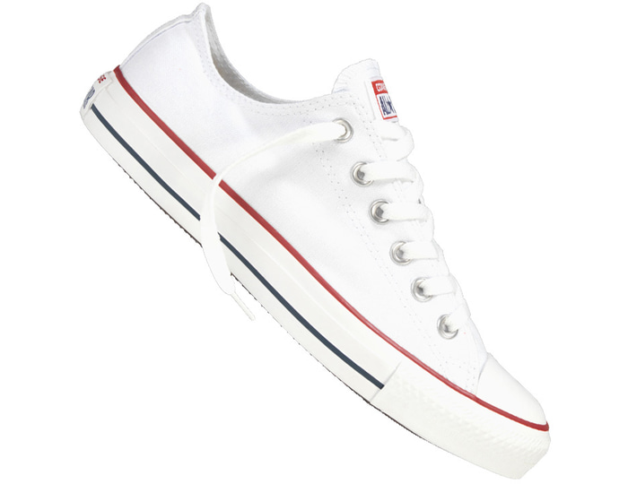 Converse Chuck Taylor sneaker wit, blauw en rood