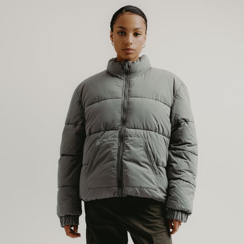 Urban Classic Cropped Down Chaqueta Gris — foto 7