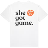 Kickz She Got Game Total Orange T-Shirt White