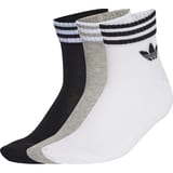 adidas Originals 3 Stripes Ankle 3er Pack Calcetines Blanco