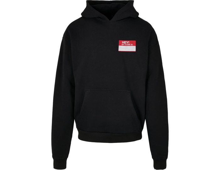 Mister Tee Black Hey! My Name Is Oversize Hoody Large