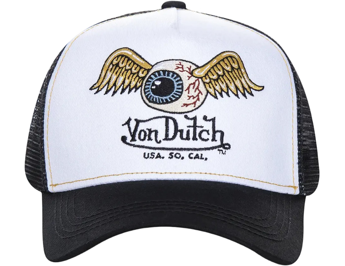 Von Dutch - Snapback Trucker Cap ART/WHI | One Size | Verstelbaar | Druksluiting - Zwart / Wit