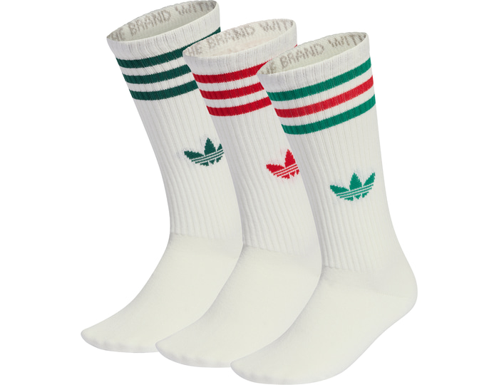 Adidas Originals 3 Stripes High Crew Socks White
