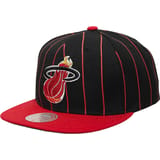 Mitchell and Ness NBA Miami Heat Patch Snapback Gorra Negro