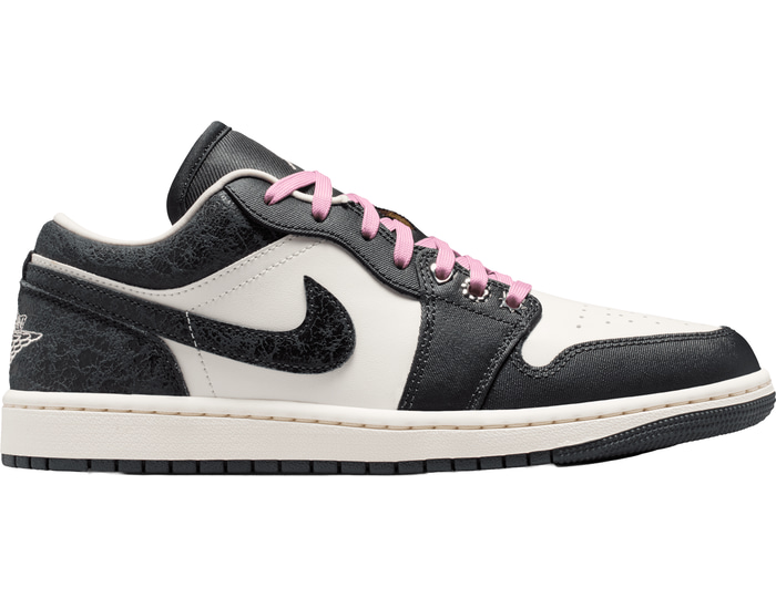 Jordan AJ1 Low Women's Sneakers - Black - Size 4.5 - Mesh/Synthetic