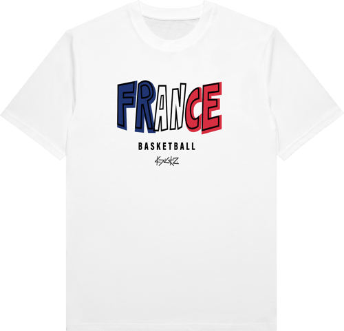 Kickz France Basketball Camiseta de manga corta Blanco